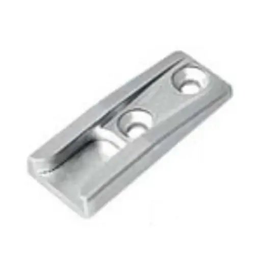 [073976] AGB A514000513 Incontro Nottolino Artech per Serramento in Legno Aria 12mm Interasse 9mm Battuta 18mm Dimensione 46x17,5x8,5mm Zama Finitura Argento