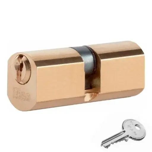[007094] Iseo 840027277 Cilindro Tondo Sfaccettato F5 27/27 Ø22 Ottone