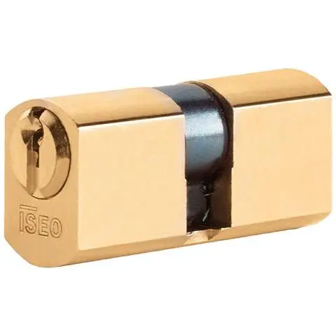 [007095] Iseo 842028287 Cilindro Tondo Sfaccettato F5 28/28 Ø26 Ottone