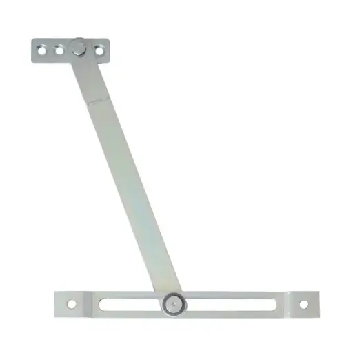 [074785] AGB A525080000 Braccetto Limitatore Vasistas Artech per Serramento in Legno Alluminio o Pvc Interasse 9 e 13mm Acciaio Finitura Argento