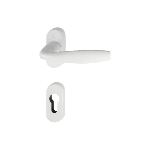 [076207] Hoppe 3497163 Grt. con rosetta Newyor 1810/30P/30PS F9010 bianco 