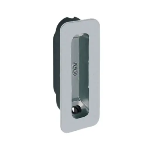 [076294] AGB B024022834 Incontro Minimal Plus XT per Telaio Porta in Legno con Magnete Dimensione 64x25mm Bordo Tondo Nylon Finitura Cromato Opaco