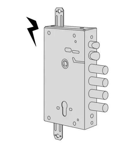 [076586] Cisa 15515380 Elettroserratura Revolution 2 Mandate 3 Catenacci E64 per Porta Blindata