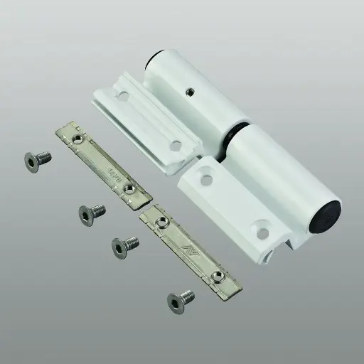 [076592] Savio 1124.40 Summa+ Cerniera a 2 Ali Aggancio Rapido Portata 100-120Kg Finitura Verniciato Bianco