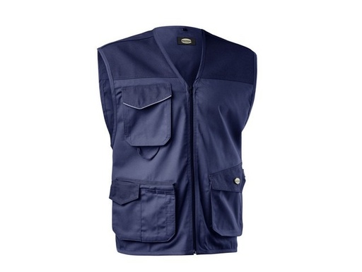 [077270] Diadora 160302 60062 L gilet mover blu classico multitasche