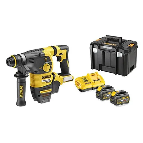 [077401] DeWalt DCH323T2-QW Trapano Percussione Tassellatore SDS Plus XR FlexVolt Brushless 54V Con 2 Batterie 6Ah + Caricabatterie + Valigia