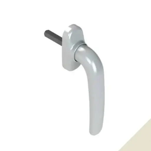 [078108] Giesse 02762430 Martellina Prima Plus per Anta Ribalta Movimento M180 Lunghezza Quadro 7x45mm Alluminio e Zama Finitura Avorio