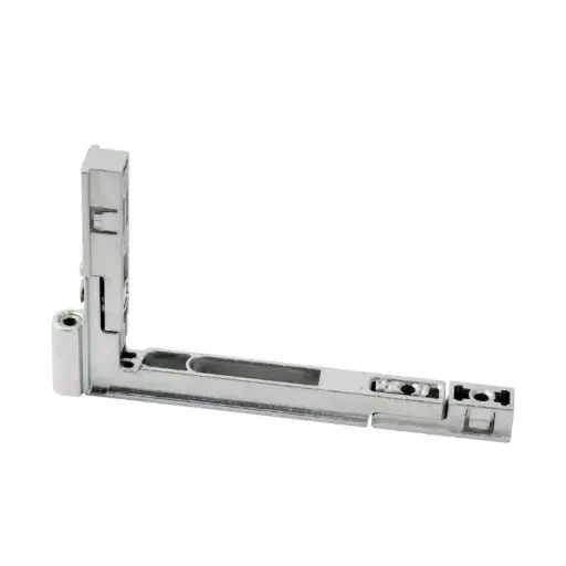 [078131] AGB A529000202 Cerniera Inferiore Artech Plana per Serramento Sinistra Parte Anta o Terza Anta Canalino 16/12 Interasse 13mm Acciaio Finitura Argento