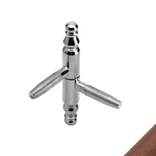 [007822] AGB E001320902 Cerniera 132 Barocco per Legno con 2 Gambi Dimensioni 9x60mm Colore Bronzato Materiale Acciaio