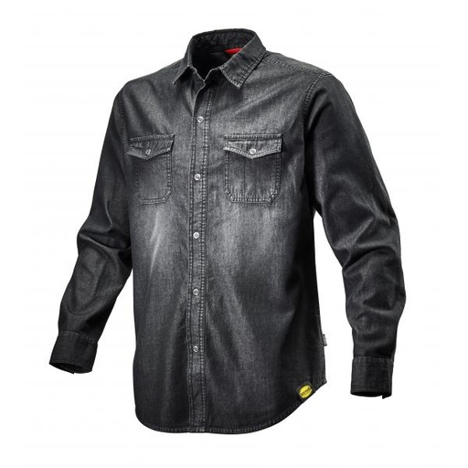 [079432] CAMICIA DENIM BLACK WASHING M  NEW BLACK WASHING