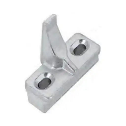 [079849] AGB A512110001 Cerniera Centrale Artech per Serramento in Legno Parte Anta Battuta Liscia Canalino 16/12 Zama Finitura Argento