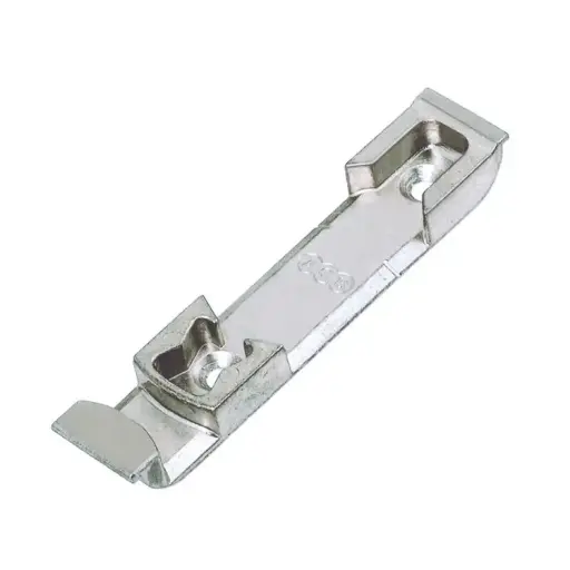 [080016] AGB A514000101 Incontro Ribalta Artech per Serramento in Legno Aria 4mm Interasse 9mm Dimensione 86x18x8mm Zama Finitura Argento