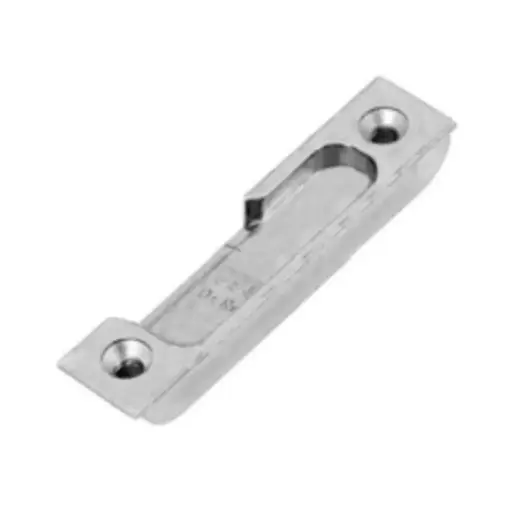 [080019] AGB A514SX0102 Incontro Nottolino Artech per Serramento in Legno Sinistro Aria 4mm Interasse 9mm Dimensione 82x18x8mm Zama Finitura Argento