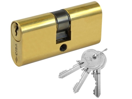[000001] Cisa 08210020 Cilindro Ovale 28/28 Ottone