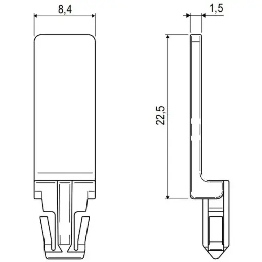 [080490] AGB A515990000 Inserto di Protezione Artech per il Dispositivo DSS Evita di Danneggiare il Serramento in Legno