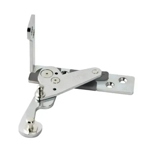 [081924] AGB A529010202 Cerniera Inferiore Artech Plana per Serramento in Alluminio e Legno Sinistra Parte Telaio Aria 12mm Interasse 13mm Sede 24mm Acciaio Finitura Argento