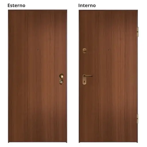[082356] Dierre PQJ21000800 DX BRZ Porta Blindata Tablet1 Plus2 80x210cm Destra Finitura Esterno-Interno Tanganica Medio Ferramenta Bronzo