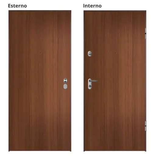 [082369] Dierre PQJ21000900 DX ARG Porta Blindata Tablet1 Plus2 90x210cm Destra Finitura Esterno-Interno Tanganica Medio Ferramenta Argento