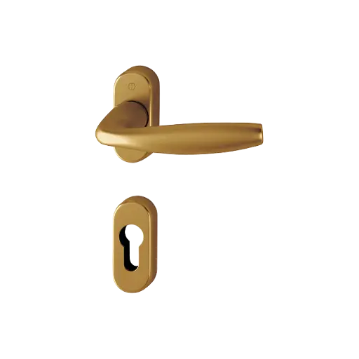 [082940] Hoppe 3429187 Grt. con rosetta Newyor 1810/30P/30PS F4 alluminio aspetto bronzo 