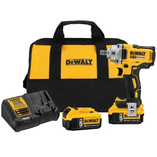 [083999] DeWalt DCF894P2-QW Avvitatore Impulsi Alta Potenza 1/2" XR 18V Con 2 Batterie 5Ah + Caricabatterie + Borsa