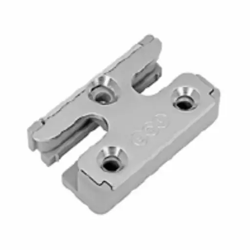 [085861] AGB A52300BF22 Incontro Ribalta Antiefrreazione Artech per Serramento in Pvc Aluplast Dimensione 46x29x8,5mm Acciaio Finitura Argento