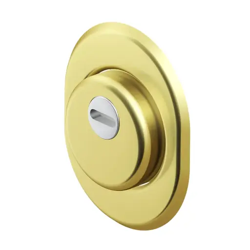 [086453] Disec CD2000PAT Controdefender Antisfondamento Fisso Protezione Interna per Serratura per Cilindro Europeo Cromo Satinato