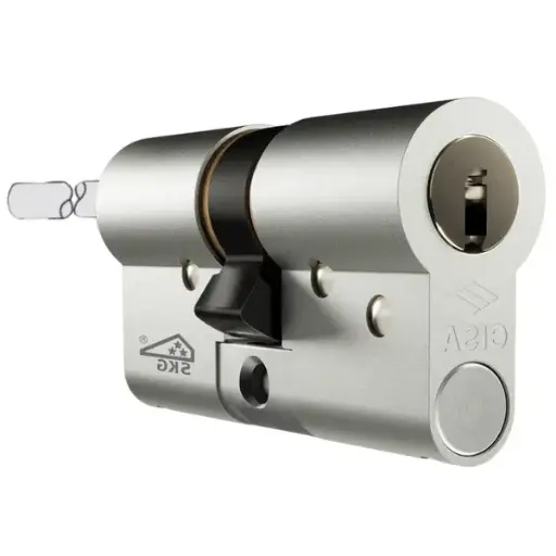 [086844] Cisa 0R3M78101200C5 Cilindro RS5 Europeo 35/30 Nichelato con Gambo Rasabile