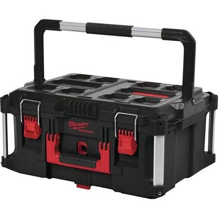 [086853] Milwaukee 4932464079 Cassetta Portautensili PackOut Box Impilabile 282x561x411 con Divisori Estraibili