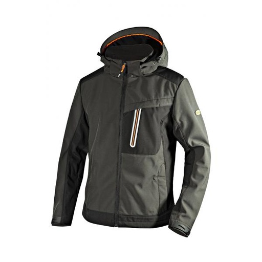 [087014] GIACCA SOFTSHELL TECH CARBON   GRIGIO ASFALTO TG.M