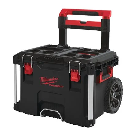 [087106] Milwaukee 4932464078 Trolley Cassetta Portautensili PackOut Impilabile 650x561x472 con Divisori Estraibili