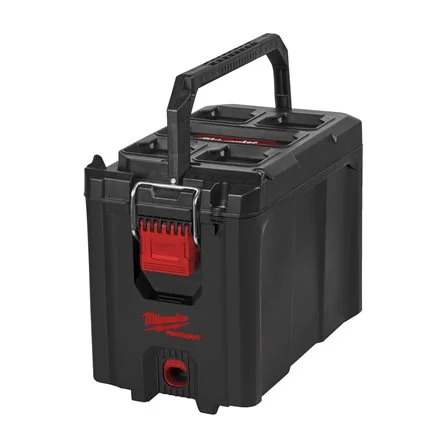 [090152] Milwaukee 4932471723 Cassetta Portautensili PackOut Box Impilabile 330x249x411 con Divisori Estraibili