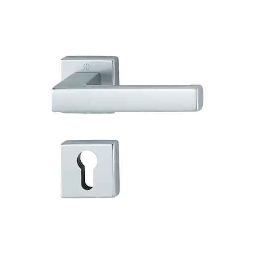 [090694] Hoppe 10732846 Grt. con rosetta Toulon 1737/843K/843KS F1 alluminio aspetto argento 