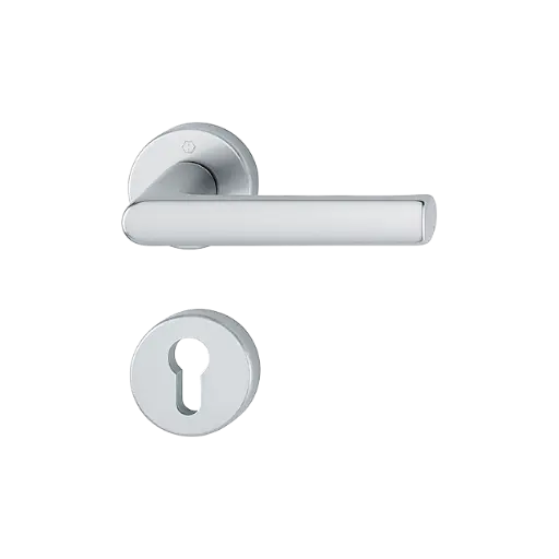 [090753] Hoppe 11767236 Grt. con rosetta Hambur 1700/42K/42KS F1 alluminio aspetto argento 