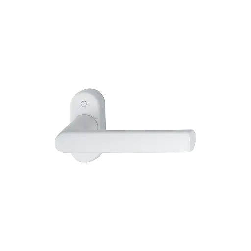 [090757] Hoppe 11783357 Grt. con rosetta Hambur 1700/30P F9016M bianco traffico opaco 