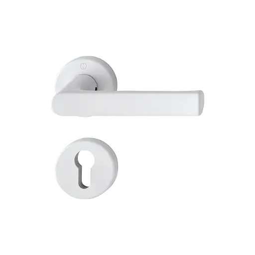 [090759] Hoppe 11844929 Grt. con rosetta Hambur 1700/42K/42KS F9016M bianco traffico opaco 