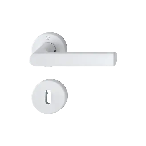 [090760] Hoppe 11844942 Grt. con rosetta Hambur 1700/42K/42KS F9016M bianco traffico opaco 