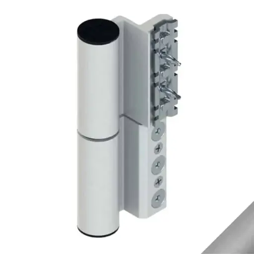 [091054] Giesse 00700350 Cerniera Fulcra per Serramento Profilo CU Registrabile Altezza 142mm Portata 120-150Kg Alluminio Finitura Cromo Satinato