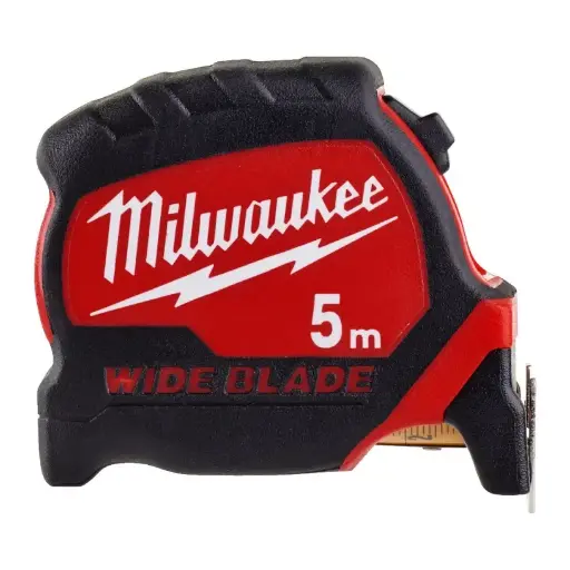 [091149] Milwaukee 4932471815 Flessometro Serie Metro Wide Blade 5 Metri Larghezza 33mm Predisposizione Laccio