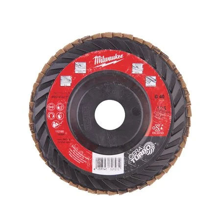[091364] Milwaukee 4932472231 Disco Lamellare da 125mm Grana40 Ceramico