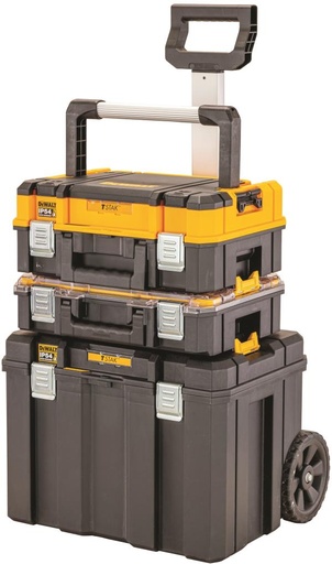 [091456] DeWalt DWST83411-1 Kit Trolley Tower 1 Vasca Grande con 2 Cassette Portautensili IP54 Tstak