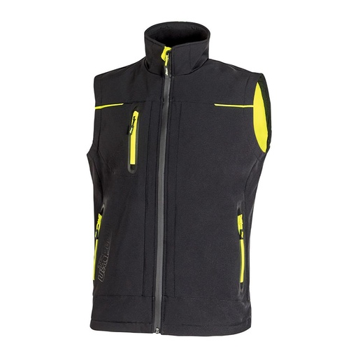 [091715] GILET SOFTSHELL NERO CARBON    UNIVERSE  TG.2XL
