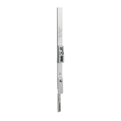 [091804] AGB A515011120 Prolunga Euronut Artech per Serramento in Legno Pvc o Alluminio Lunghezza 200mm 1 Incontro Taglio Sfalsato Acciaio Finitura Silver