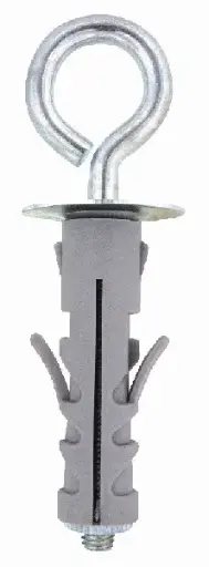 [092050] Friulsider 60801B09040F2 TA-TAL Tassello Nylon Blister 6pz con Occhiolo Chiuso Ø9X40-M4 Zincata