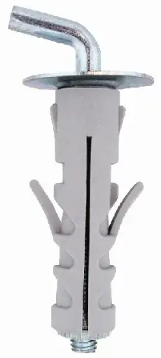 [092052] Friulsider 60903B09040F2 TA-TAL Tassello Nylon Blister 6pz con Gancio Corto Ø9X40-M4 Zincata