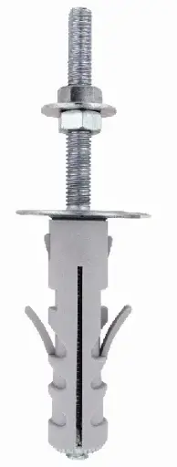 [092057] Friulsider 61008B09040F2 Tassello in nylon Blister 4pz EBL-TA con Doppia Vite e Rondella Ø9x40-M4 Zincata