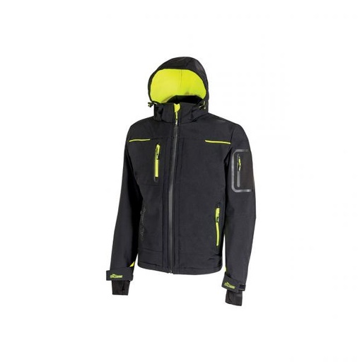 [092431] GIACCA SOFTSHELL SPACE NERA    CARBON TG.3XL