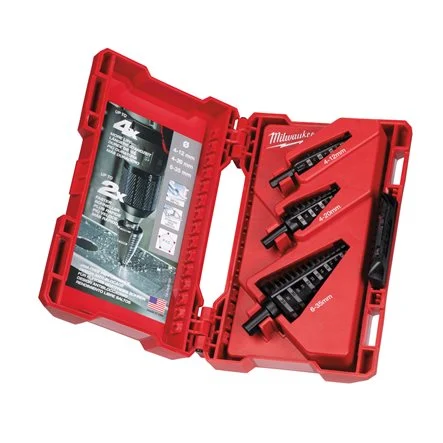 [092780] Milwaukee 48899399 Frese a Gradino Shockwave da 3 Pezzi
