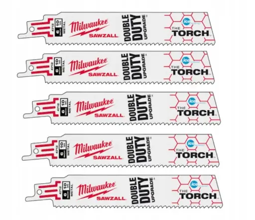 [092784] Milwaukee 48004712 Set Lame Taglio SD per Demolizione Torch Metallo 150mm 5 Pezzi