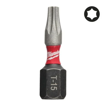 [092793] Milwaukee 4932430872 Bit Shockwave per Avvitatori Torx TX15 x 25mm da 2 Pezzi