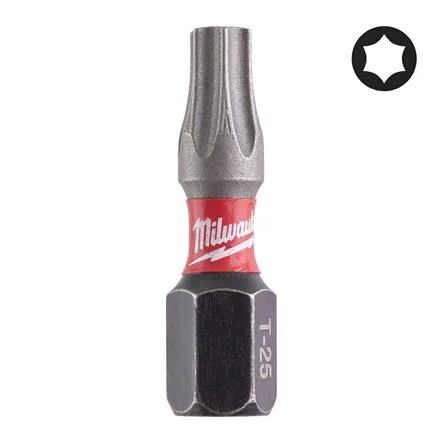 [092795] Milwaukee 4932430879 Bit Shockwave per Avvitatori Torx TX25 x 25mm da 2 Pezzi
